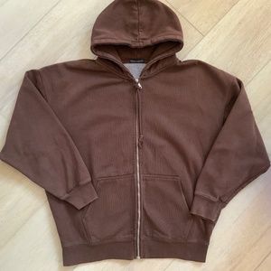 Brandy Melville Oversized Brown Christy Hoodie